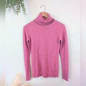 Z Spoke by Zac Posen Pink Ribbed Turtleneck Sweater Size Medium